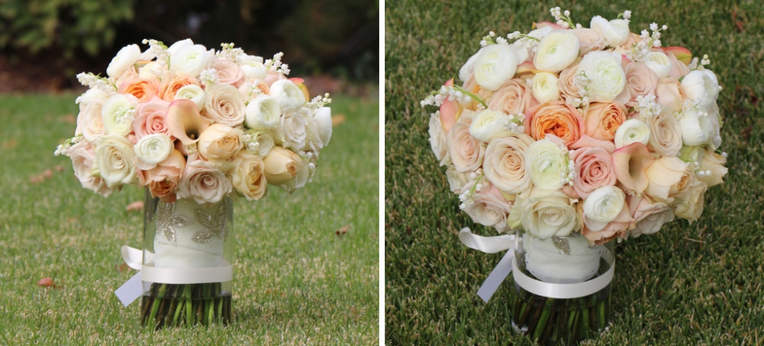 Champagne bridal bouquet