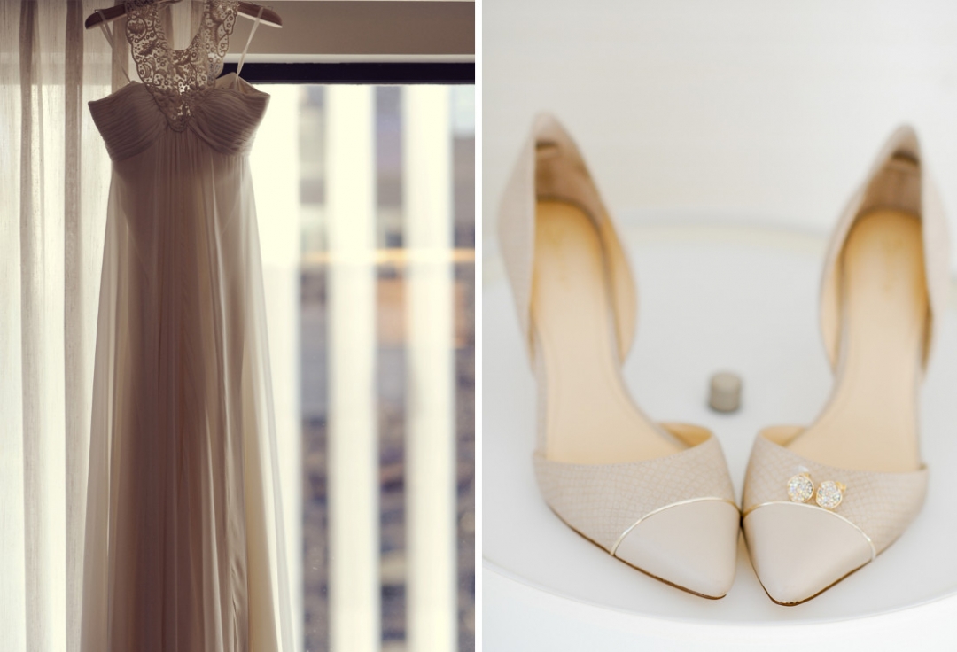 White wedding shoes