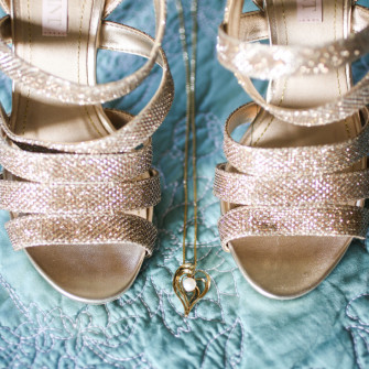 Champagn sparkles wedding shoes