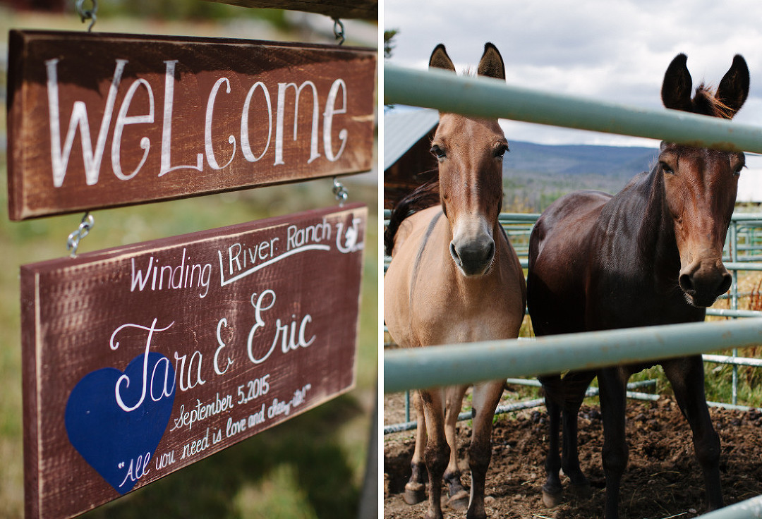 Fall wedding at Winding River Ranch