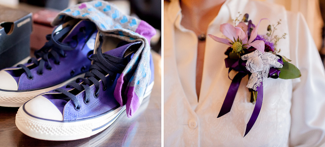 Purple corsage