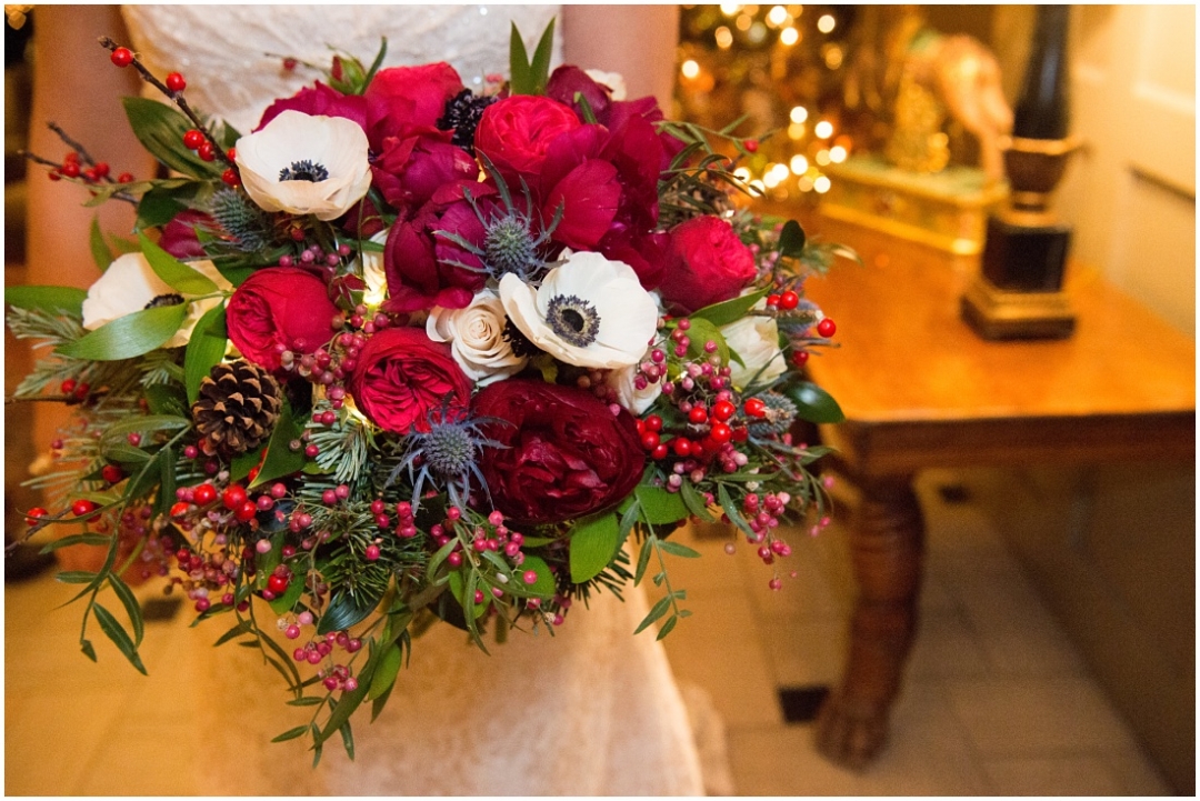 Christmas wedding bouquet