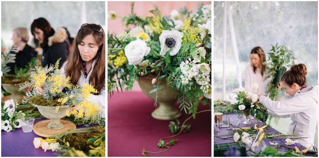A centerpiece with anemones